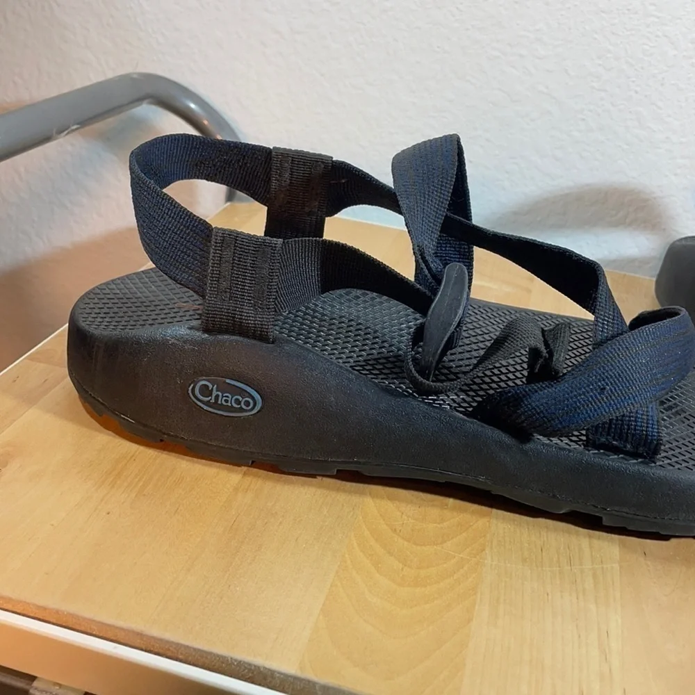 Chaco Men's Z/1 Classic Sandal – Black & Blue Stripe, Adjustable, Size 13